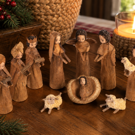 Pesebre en hoja de banano