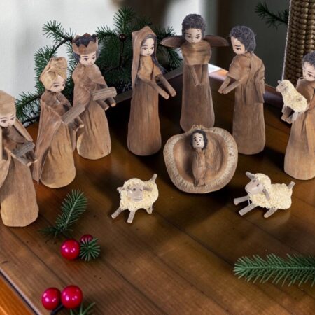 Pesebre en hoja de banano