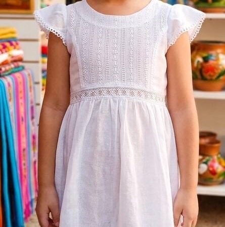 VESTIDO AO POI BORDADO Y VAINILLA YSYPO