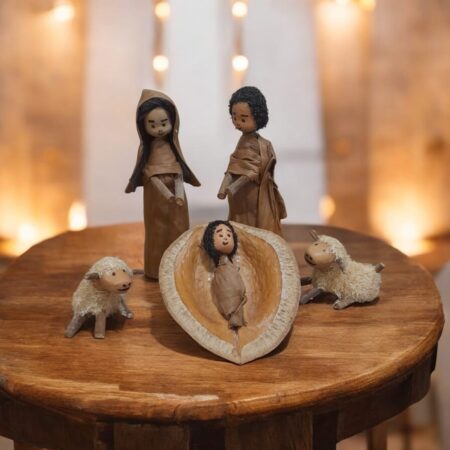 Pesebre hoja de banana 5 piezas